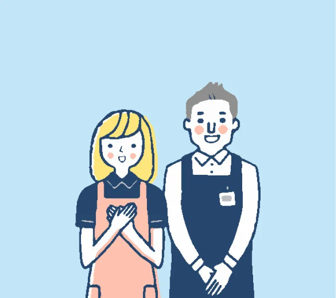 居住者とスタッフ